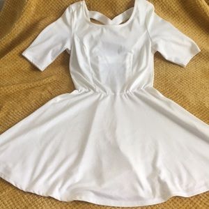 body hugging, back out dress. cozy material.